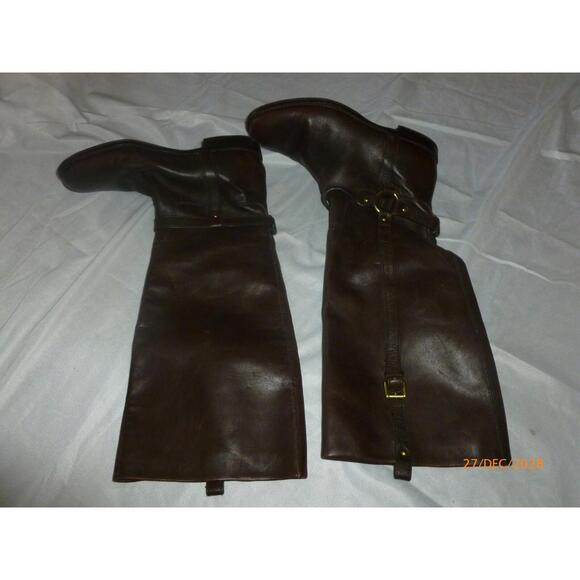 Coach Women’s Brown‎ Leather Riding Boots A7144 Shoes Size 6B - Picture 4 of 6